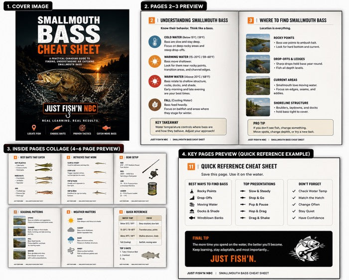 Canadian Smallmouth Bass Cheat Sheet